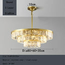 GobekUsa Cloud Mist Crystal Chandelier for Home Hotel Stainless Steel Pendant Lamp
