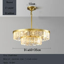 GobekUsa Cloud Mist Crystal Chandelier for Home Hotel Stainless Steel Pendant Lamp