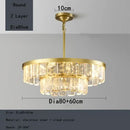 GobekUsa Cloud Mist Crystal Chandelier for Home Hotel Stainless Steel Pendant Lamp