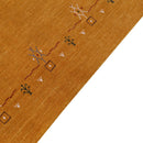 Gold Hand Loomed Pure Wool Area Rug - Contemporary Gabbeh Border Design by The Rug Decor
