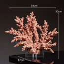 GobekUsa Coral Crystal Tree Glass Vase Metal Frame Resin Ocean Figurines, Home Decor