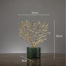 GobekUsa Coral Crystal Tree Glass Vase Metal Frame Resin Ocean Figurines, Home Decor