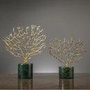 GobekUsa Coral Crystal Tree Glass Vase Metal Frame Resin Ocean Figurines, Home Decor