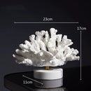 GobekUsa Coral Crystal Tree Glass Vase Metal Frame Resin Ocean Figurines, Home Decor
