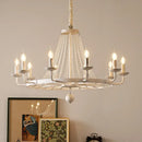 GobekUsa Country Candle Crystal Chandelier for Home Decoration