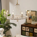 GobekUsa Country Candle Crystal Chandelier for Home Decoration