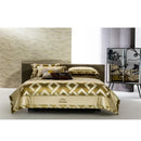 GobekUsa American Jacquard Brocade & Egyptian Cotton Embroidered Bedding Set with Pillowcase