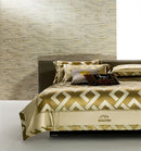 GobekUsa American Jacquard Brocade & Egyptian Cotton Embroidered Bedding Set with Pillowcase