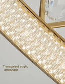 GobekUsa Crown Crystal Chandelier Pendant Light for Bedroom and Living Room Decor