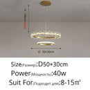 GobekUsa Nordic Style Crown Crystal Flower Pendant Light