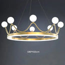 GobekUsa Crown LED Chandelier: Elegant Ring Lustre for Kids' Room Ceiling Lighting