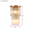 GobekUsa Gold Crystal Bedside Wall Sconce with 2/3 Tiers and 1/3 Light - Postmodern Triangle Design