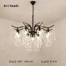 GobekUsa Crystal Branch Chandelier: Modern Minimalist Luxury Lighting for Living Room and Bedroom