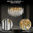 GobekUsa Crystal Ceiling Chandelier for Bedroom and Living Room