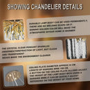 GobekUsa Crystal Ceiling Chandelier for Bedroom and Living Room