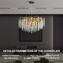 GobekUsa Crystal Ceiling Chandelier for Bedroom and Living Room