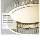 GobekUsa Crystal Circle Ceiling Chandelier LED Indoor Lighting for Living Room Bedroom Study