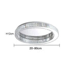 GobekUsa Crystal Circle Ceiling Chandelier LED Indoor Lighting for Living Room Bedroom Study