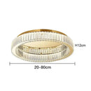 GobekUsa Crystal Circle Ceiling Chandelier LED Indoor Lighting for Living Room Bedroom Study