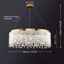GobekUsa Crystal Circle LED Chandelier for Luxury Living Room Décor