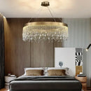 GobekUsa Crystal Circle LED Chandelier for Luxury Living Room Décor