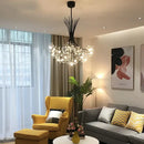 GobekUsa Crystal Flower Pendant Chandelier with G4 Socket