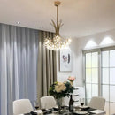 GobekUsa Crystal Flower Pendant Chandelier with G4 Socket