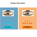 GobekUsa Crystal LED Ceiling Fan with Remote Control and 6 Speeds