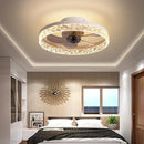 GobekUsa Crystal LED Ceiling Fan with Remote Control and 6 Speeds