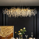 GobekUsa Gold Crystal LED Chandeliers for Home Lighting