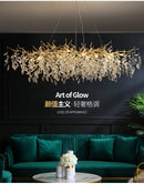 GobekUsa Gold Crystal LED Chandeliers for Home Lighting