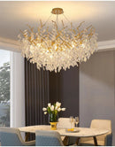 GobekUsa Gold Crystal LED Chandeliers for Home Lighting