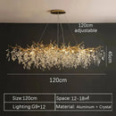 GobekUsa Gold Crystal LED Chandeliers for Home Lighting