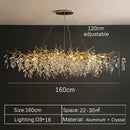GobekUsa Gold Crystal LED Chandeliers for Home Lighting