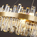 GobekUsa Crystal LED Oval Chandelier for Dining Room Lighting