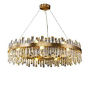 GobekUsa Crystal LED Oval Chandelier for Dining Room Lighting