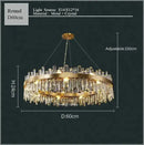 GobekUsa Crystal LED Oval Chandelier for Dining Room Lighting