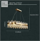 GobekUsa Crystal LED Oval Chandelier for Dining Room Lighting