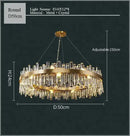 GobekUsa Crystal LED Oval Chandelier for Dining Room Lighting