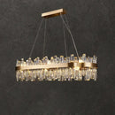 GobekUsa Crystal LED Oval Chandelier for Dining Room Lighting