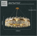 GobekUsa Crystal LED Oval Chandelier for Dining Room Lighting