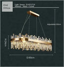 GobekUsa Crystal LED Oval Chandelier for Dining Room Lighting