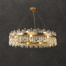 GobekUsa Crystal LED Oval Chandelier for Dining Room Lighting