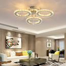 GobekUsa Crystal LED Rings Ceiling Chandelier Dimmable Luminaire