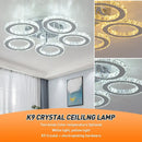 GobekUsa Crystal LED Rings Ceiling Chandelier Dimmable Luminaire
