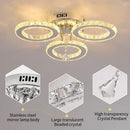 GobekUsa Crystal LED Rings Ceiling Chandelier Dimmable Luminaire