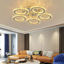 GobekUsa Crystal LED Rings Ceiling Chandelier Dimmable Luminaire