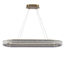 GobekUsa Crystal Oval Pendant Chandelier for Living Room Bedroom Dining Room Lighting