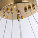GobekUsa Crystal Oval Pendant Chandelier for Living Room Bedroom Dining Room Lighting