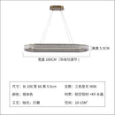 GobekUsa Crystal Oval Pendant Chandelier for Living Room Bedroom Dining Room Lighting